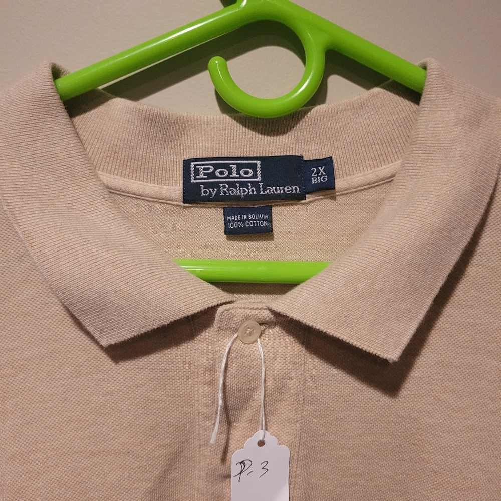 Polo man's shirt, tan, size 2XB
